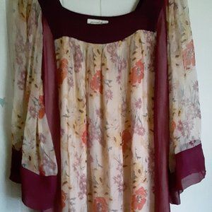 Jovovich-Hawk Floral Tunic Dress